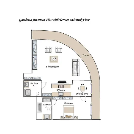 Victor Hugo - Modern And Sunny, Terrace, 2 Baths Appartement Nice